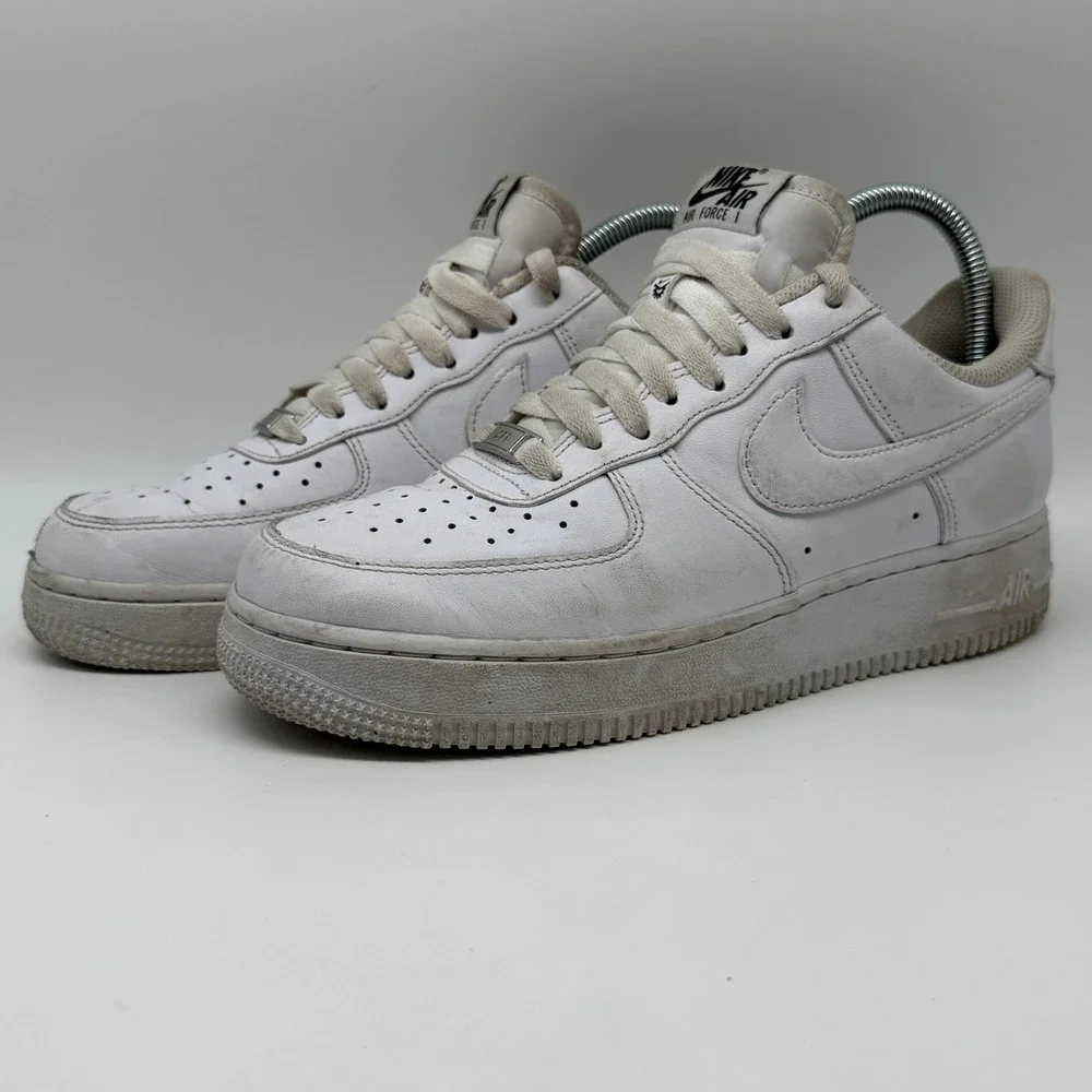 Nike Air Force 1 Low FlyEase Mens 7.5 White FD1146-100 Leather Sneakers